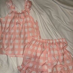 Pink Gingham Set